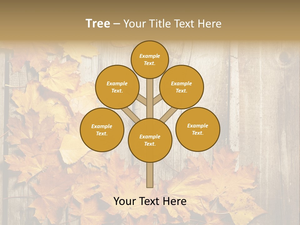 Space Textured Leaf PowerPoint Template