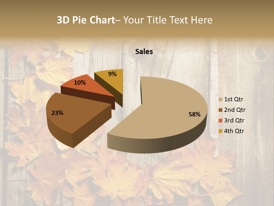 Space Textured Leaf PowerPoint Template