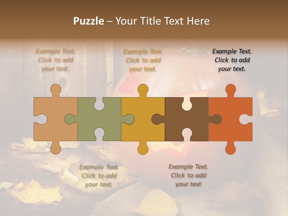 Autumnal Orange Fear PowerPoint Template