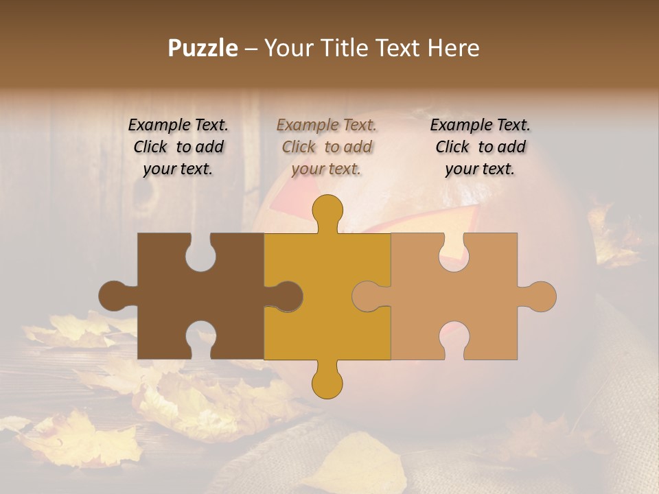 Autumnal Orange Fear PowerPoint Template