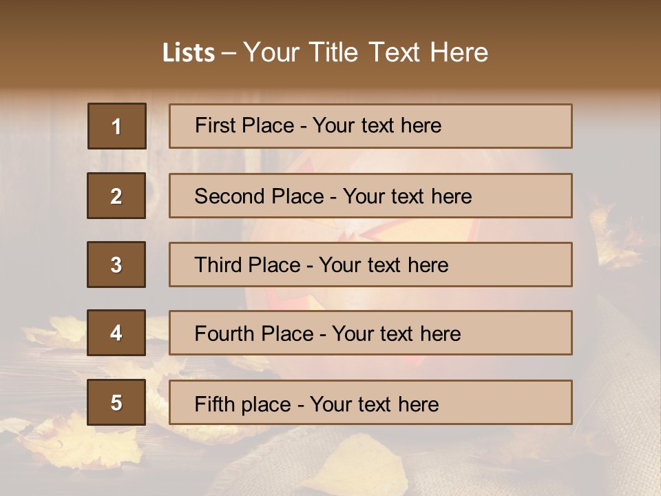 Autumnal Orange Fear PowerPoint Template
