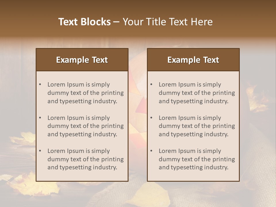 Autumnal Orange Fear PowerPoint Template