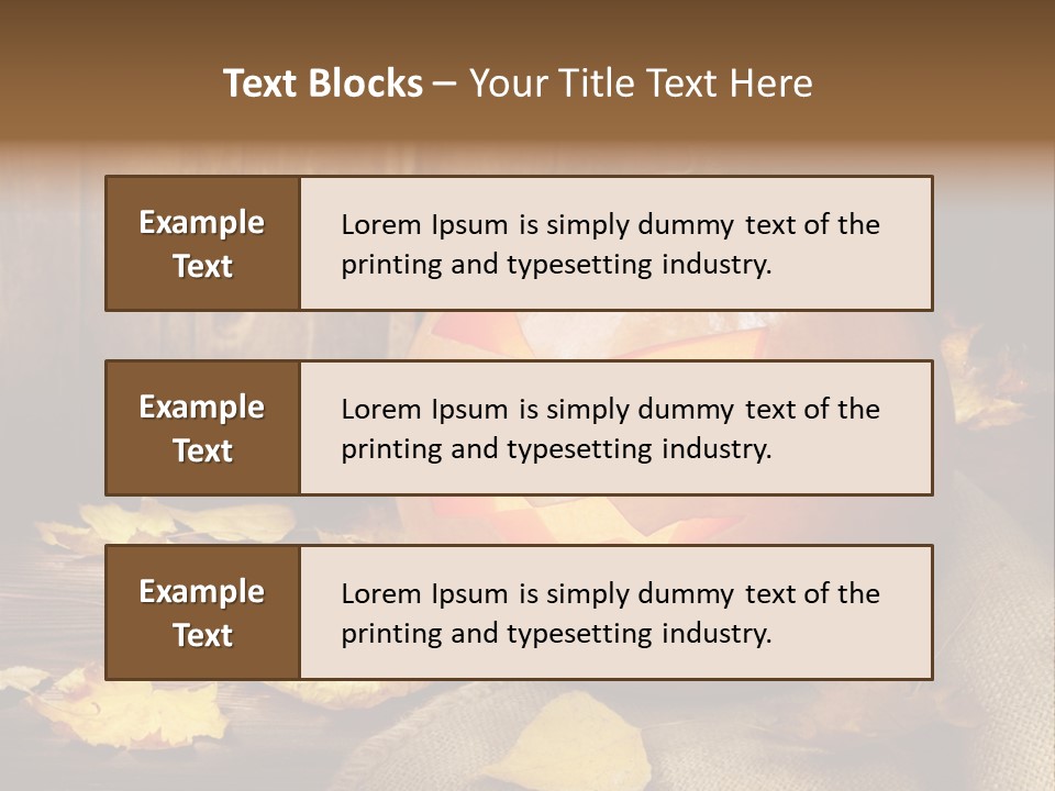 Autumnal Orange Fear PowerPoint Template