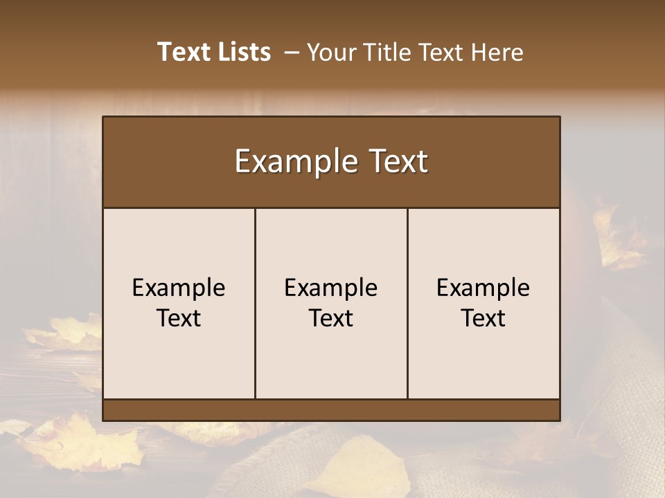 Autumnal Orange Fear PowerPoint Template