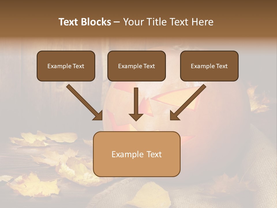 Autumnal Orange Fear PowerPoint Template
