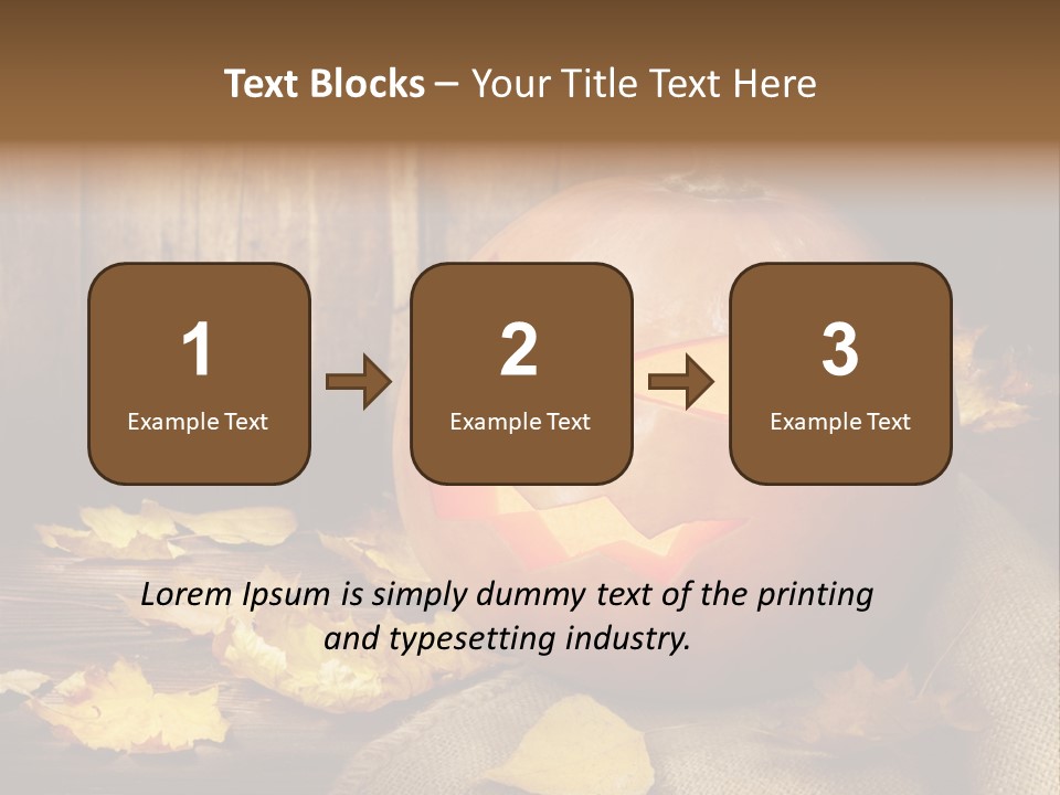 Autumnal Orange Fear PowerPoint Template