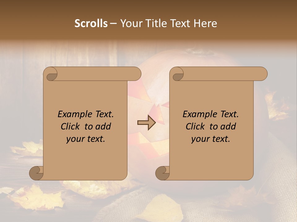 Autumnal Orange Fear PowerPoint Template