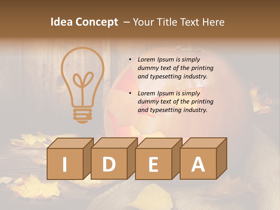 Autumnal Orange Fear PowerPoint Template