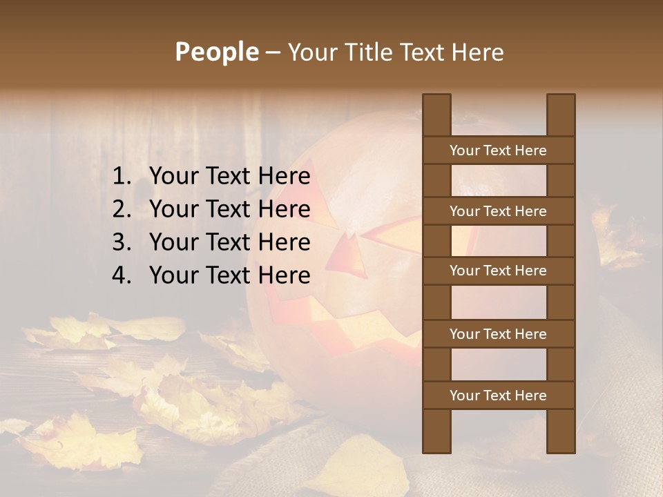 Autumnal Orange Fear PowerPoint Template