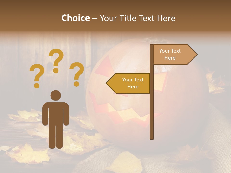 Autumnal Orange Fear PowerPoint Template