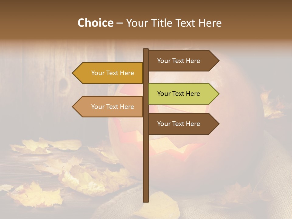 Autumnal Orange Fear PowerPoint Template