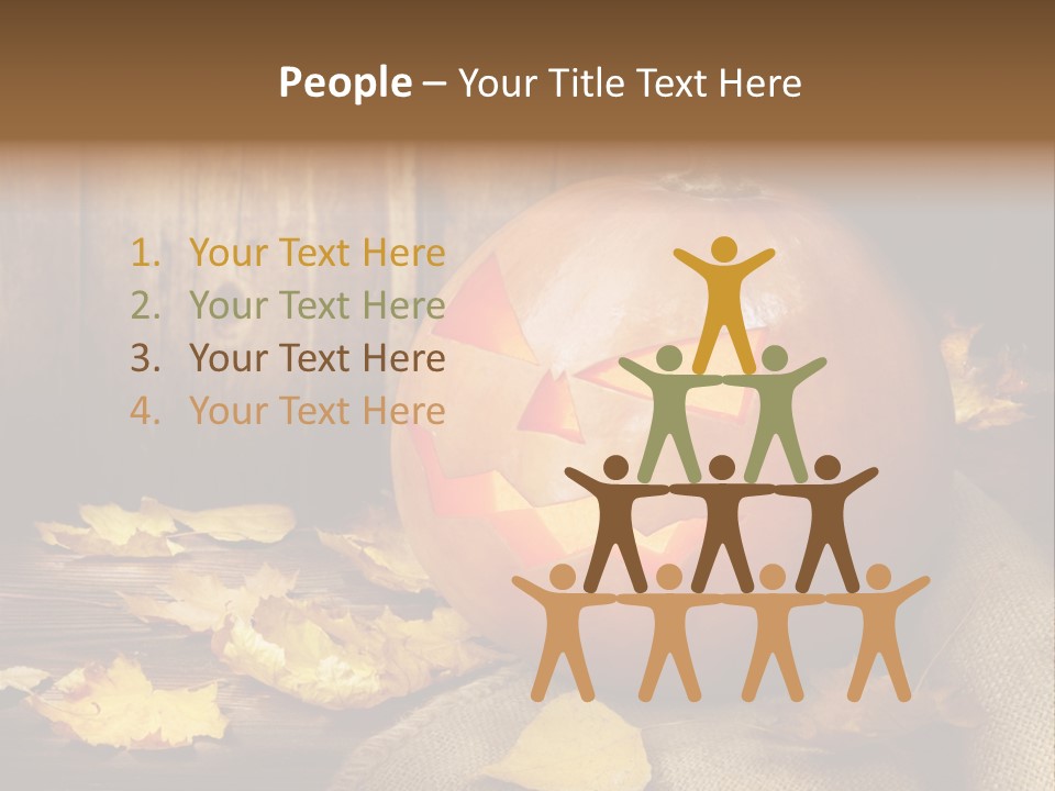 Autumnal Orange Fear PowerPoint Template