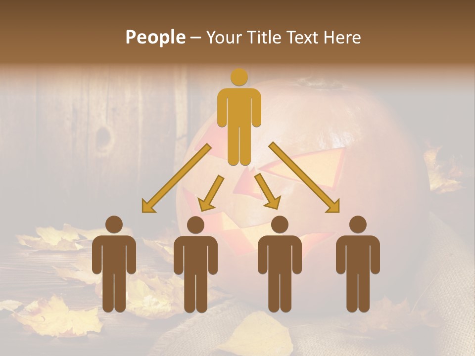 Autumnal Orange Fear PowerPoint Template