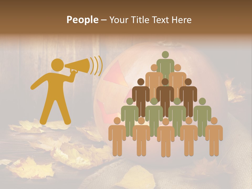 Autumnal Orange Fear PowerPoint Template