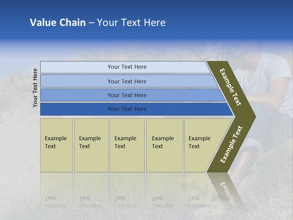 Romance Sand Dunes Blue PowerPoint Template