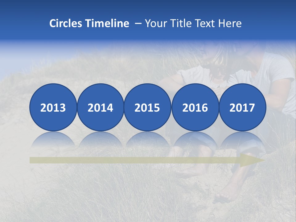 Romance Sand Dunes Blue PowerPoint Template