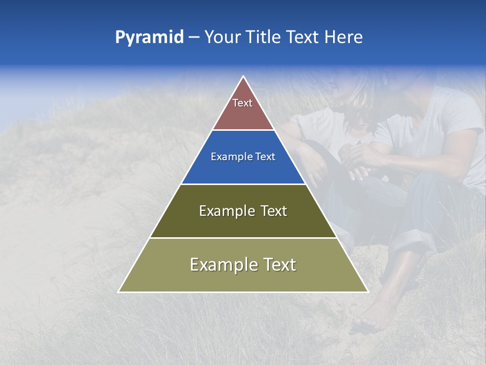 Romance Sand Dunes Blue PowerPoint Template