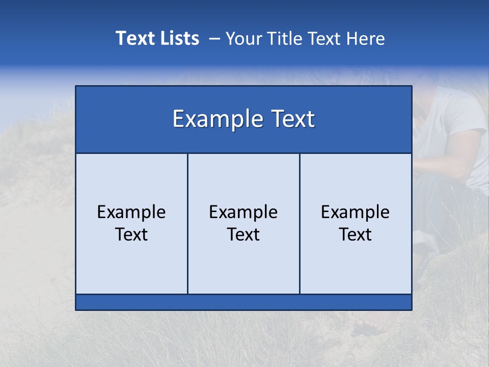 Romance Sand Dunes Blue PowerPoint Template