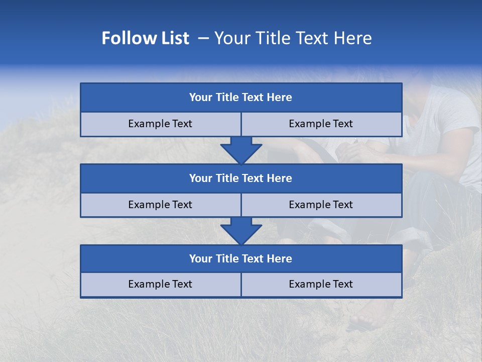 Romance Sand Dunes Blue PowerPoint Template