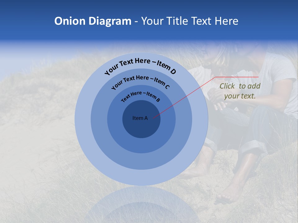 Romance Sand Dunes Blue PowerPoint Template