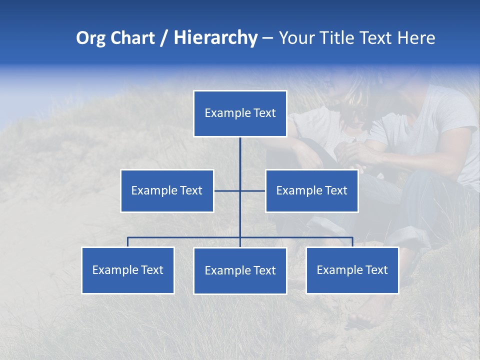 Romance Sand Dunes Blue PowerPoint Template