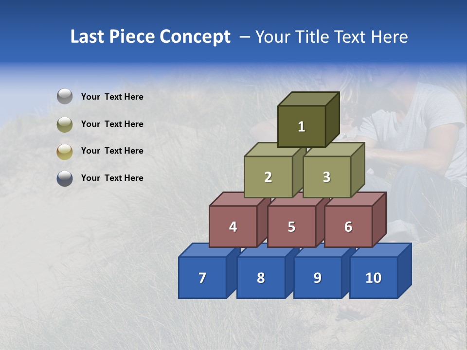 Romance Sand Dunes Blue PowerPoint Template