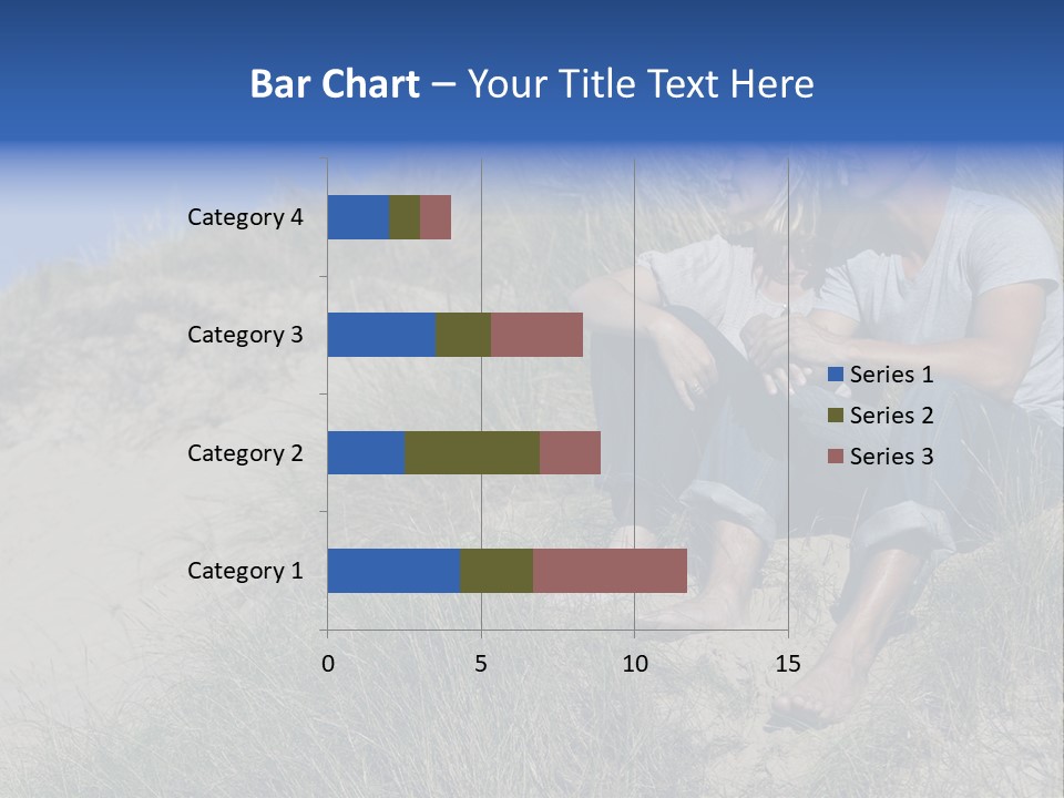 Romance Sand Dunes Blue PowerPoint Template