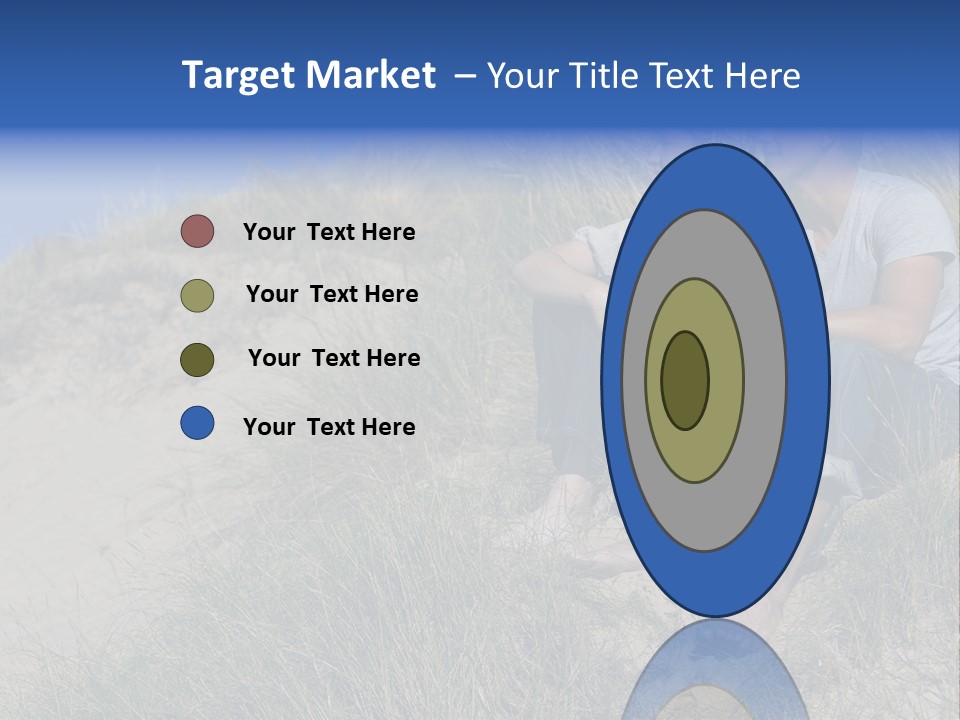 Romance Sand Dunes Blue PowerPoint Template