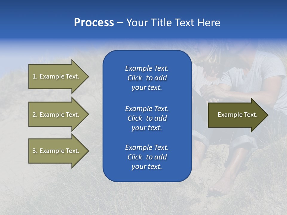 Romance Sand Dunes Blue PowerPoint Template