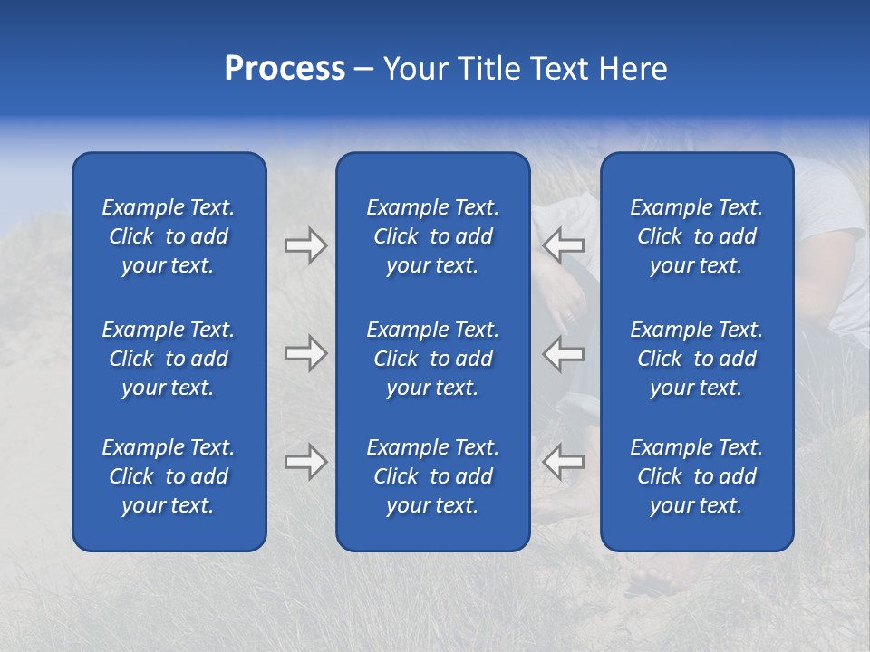 Romance Sand Dunes Blue PowerPoint Template