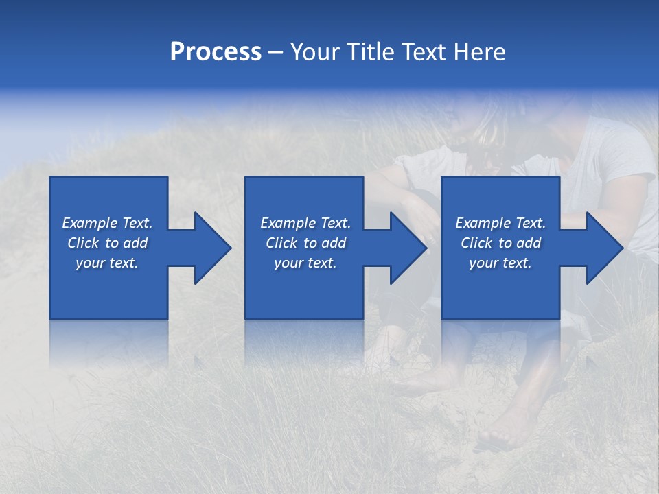 Romance Sand Dunes Blue PowerPoint Template