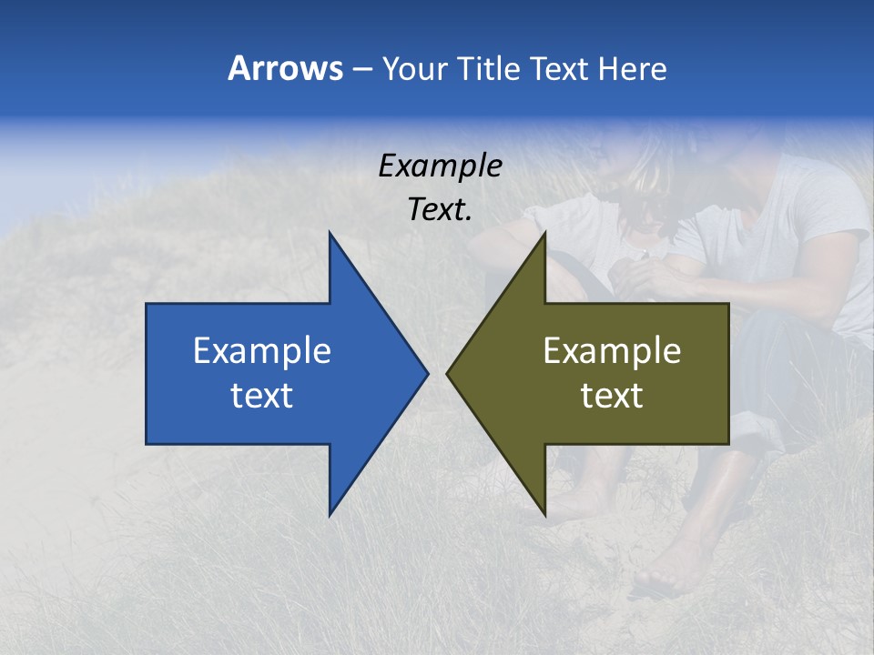 Romance Sand Dunes Blue PowerPoint Template