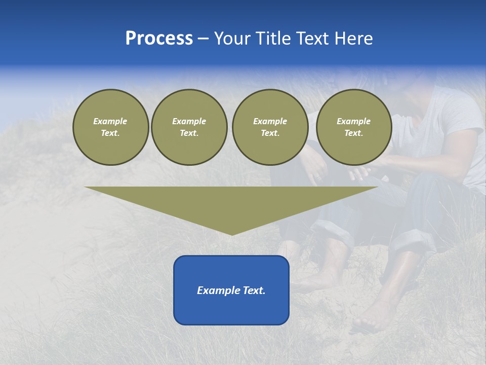 Romance Sand Dunes Blue PowerPoint Template