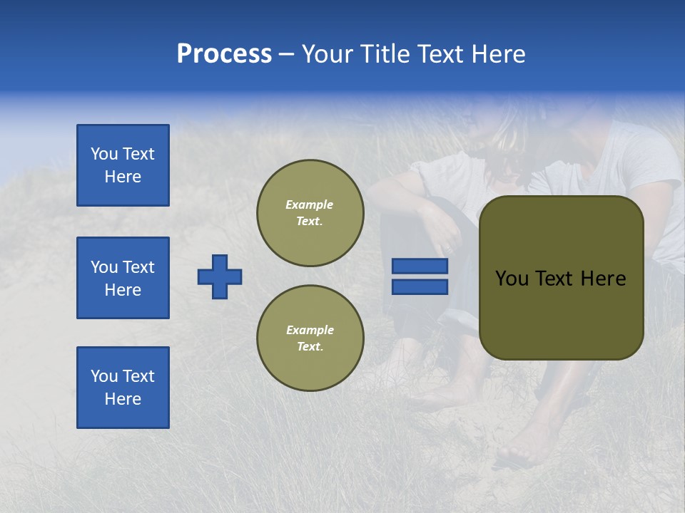 Romance Sand Dunes Blue PowerPoint Template