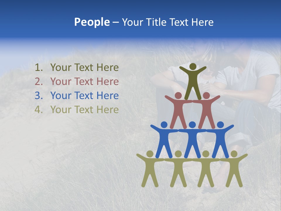 Romance Sand Dunes Blue PowerPoint Template