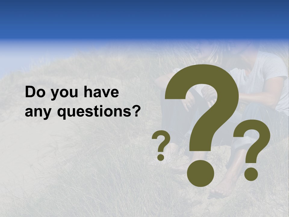 Romance Sand Dunes Blue PowerPoint Template