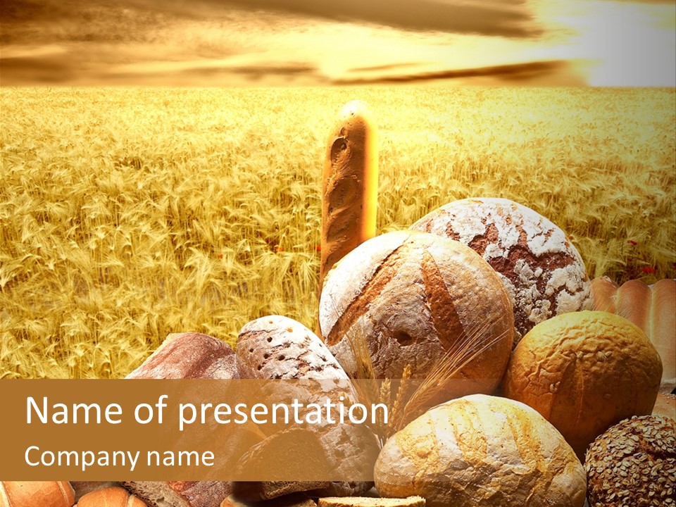 Roll Breakfast Bread PowerPoint Template