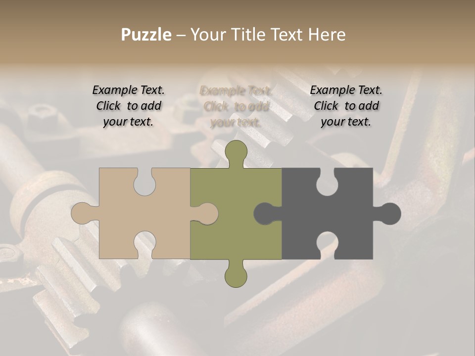 Metal Cog Equipment PowerPoint Template
