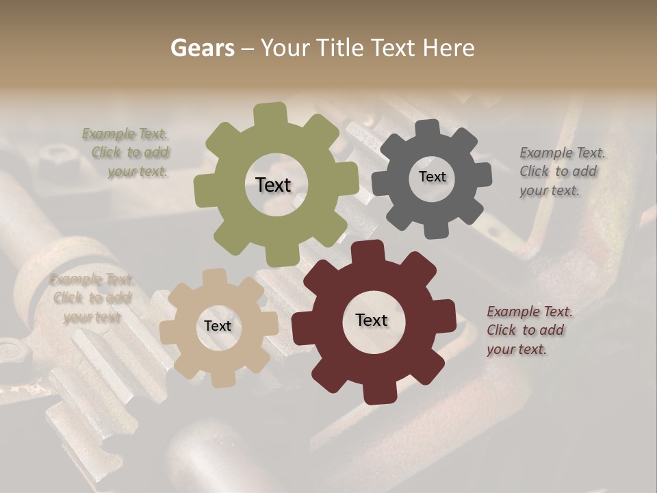 Metal Cog Equipment PowerPoint Template