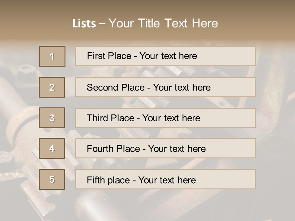 Metal Cog Equipment PowerPoint Template