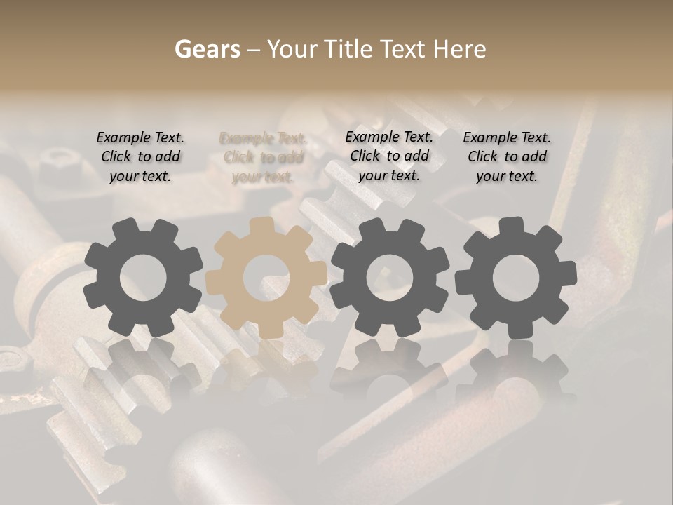 Metal Cog Equipment PowerPoint Template