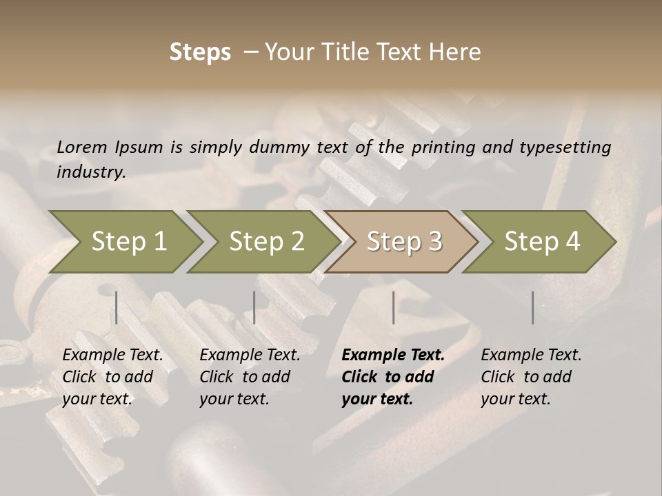 Metal Cog Equipment PowerPoint Template