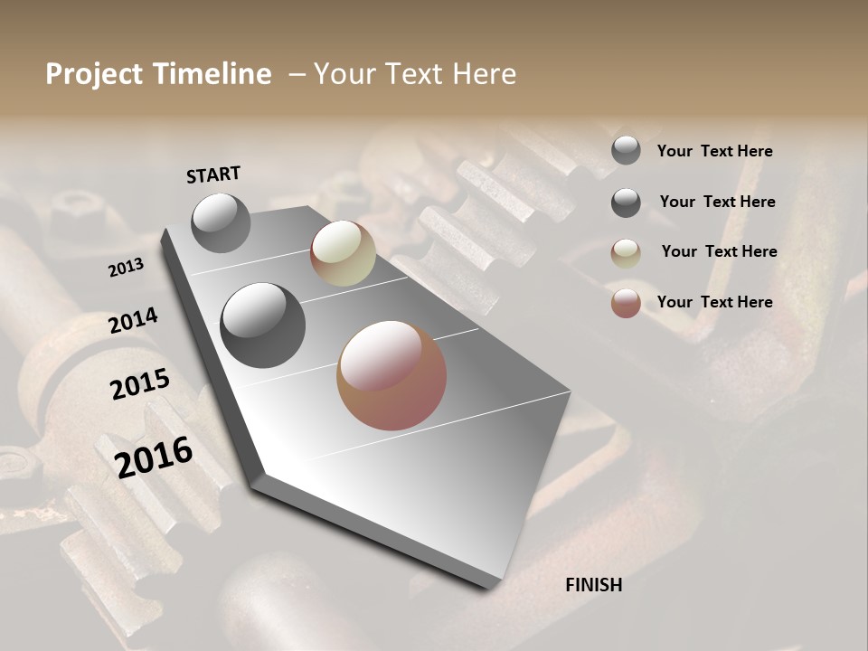 Metal Cog Equipment PowerPoint Template