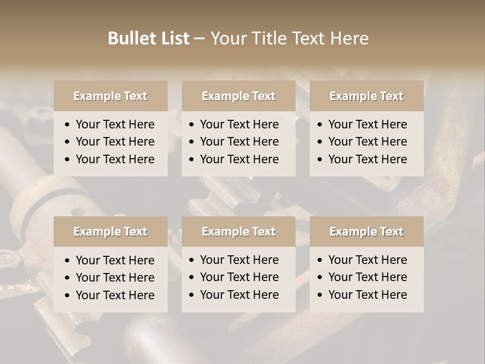 Metal Cog Equipment PowerPoint Template