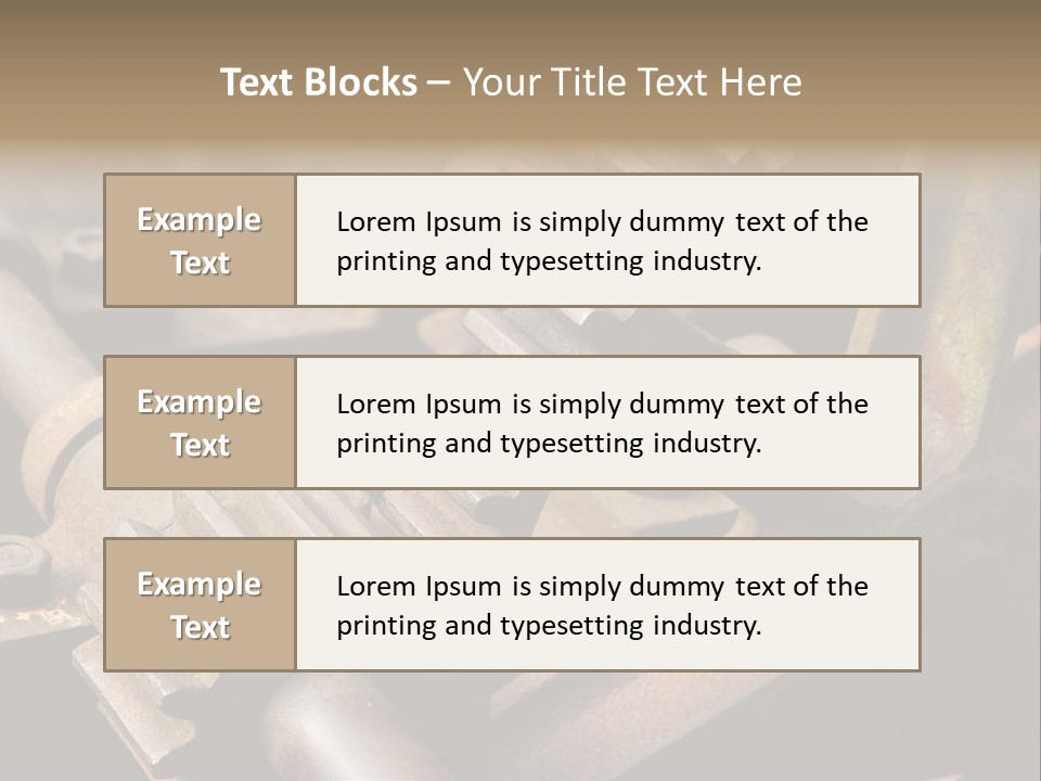 Metal Cog Equipment PowerPoint Template