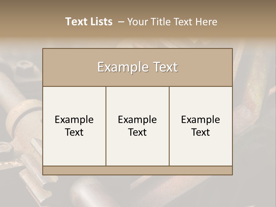 Metal Cog Equipment PowerPoint Template
