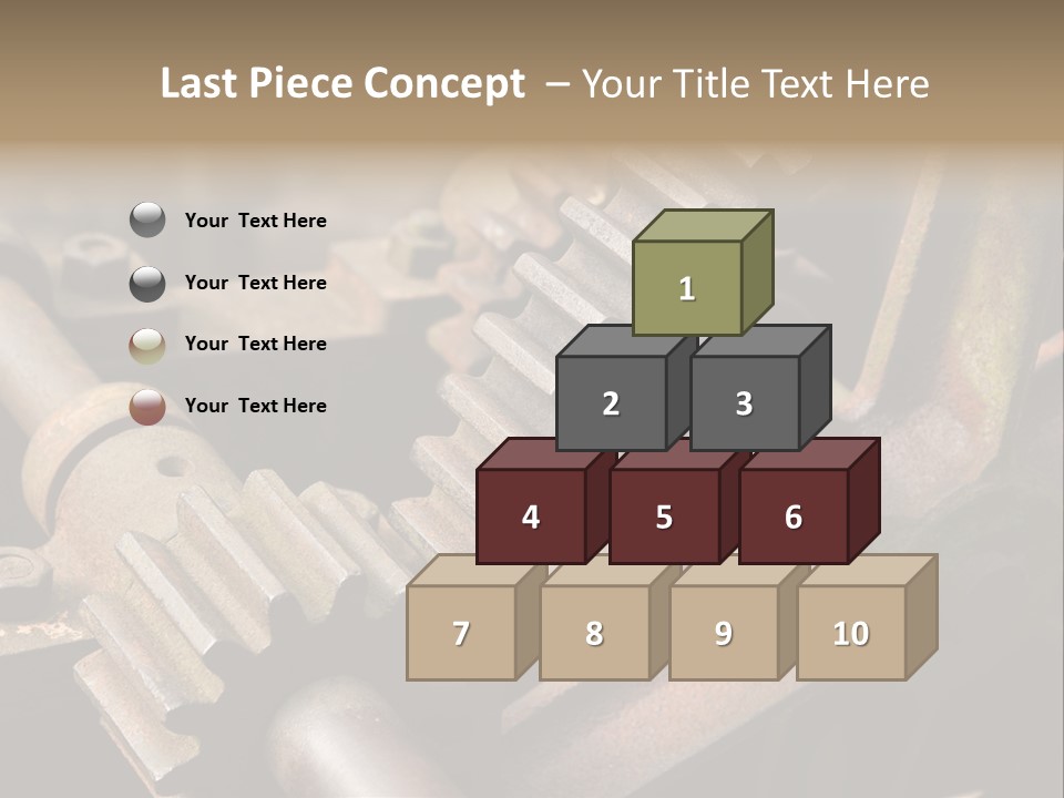 Metal Cog Equipment PowerPoint Template