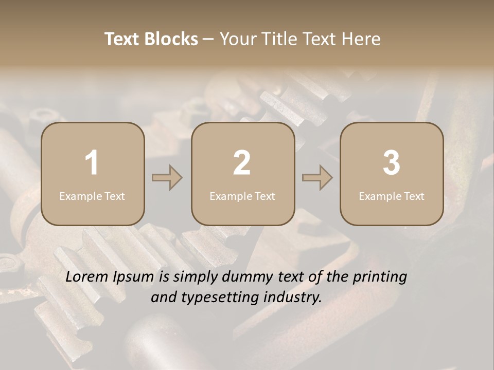 Metal Cog Equipment PowerPoint Template
