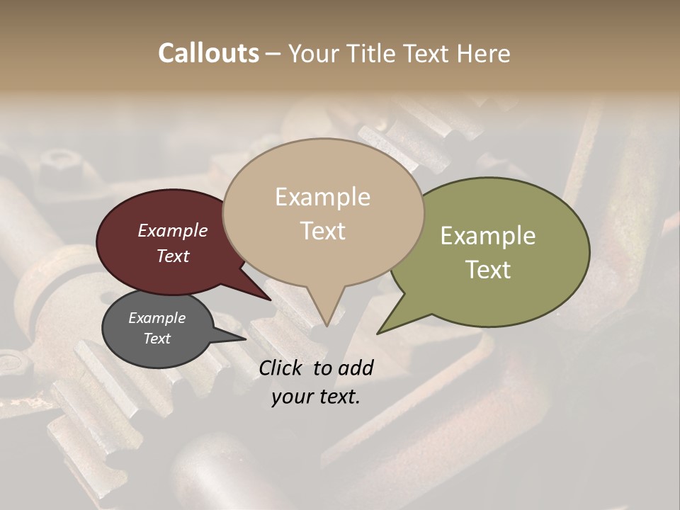 Metal Cog Equipment PowerPoint Template