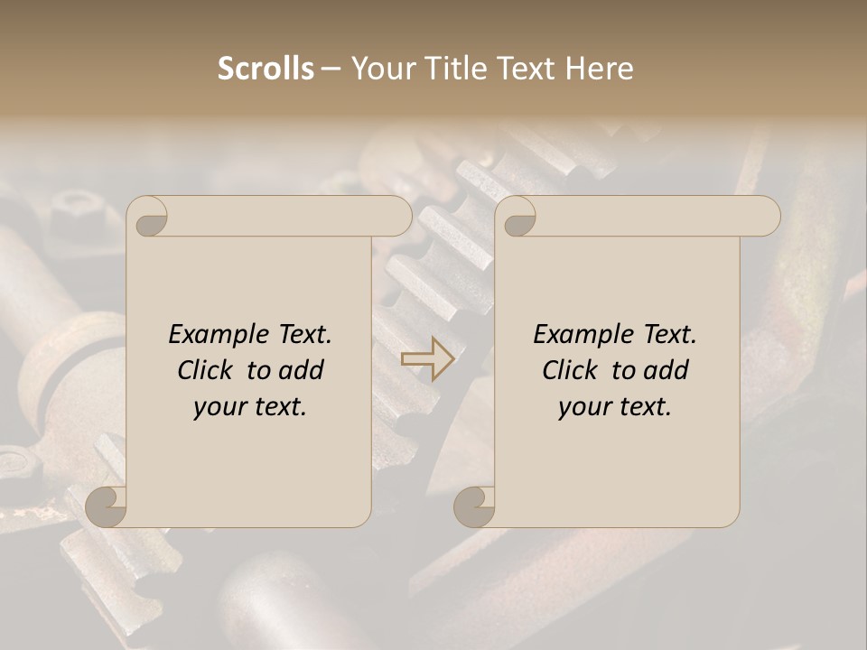 Metal Cog Equipment PowerPoint Template